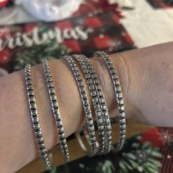 925 Sterling Silver Set Of 6 Pieces New