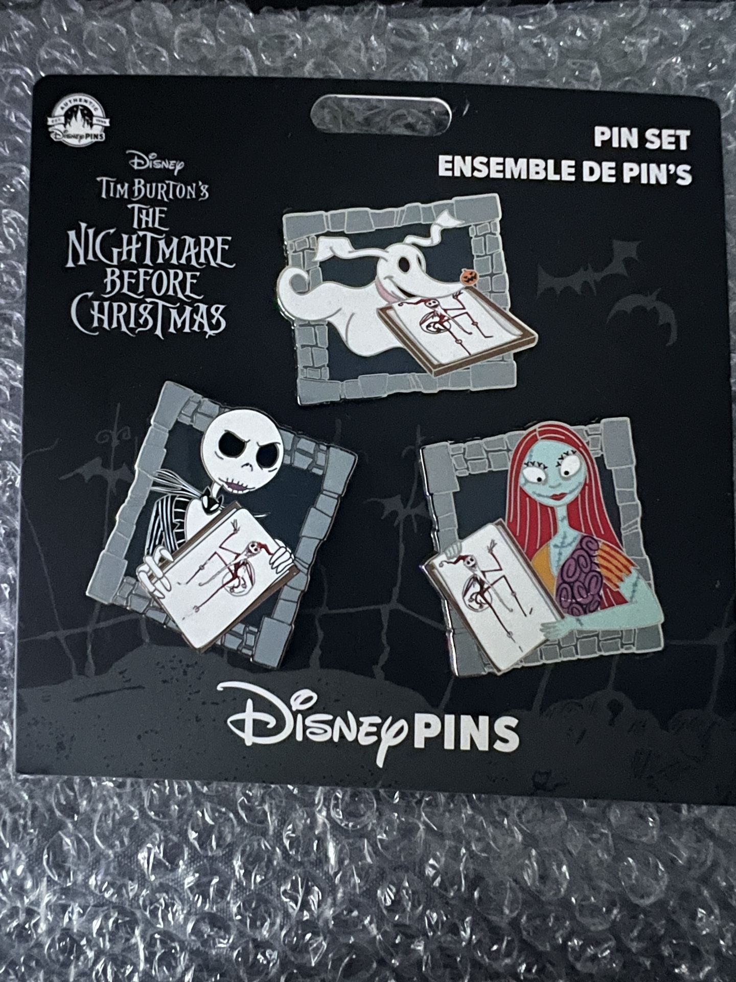 Disney Parks 2024 Jack Sally & Zero Nightmare Before Christmas 3 Pc. Pin Set NEW