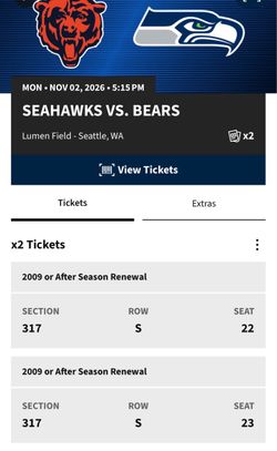 Seahawks tickets