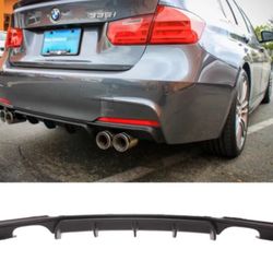 12-18 BMW F30 3 Series MT M-Sport Sedan MP Style Rear Bumper Lip Diffuser PP