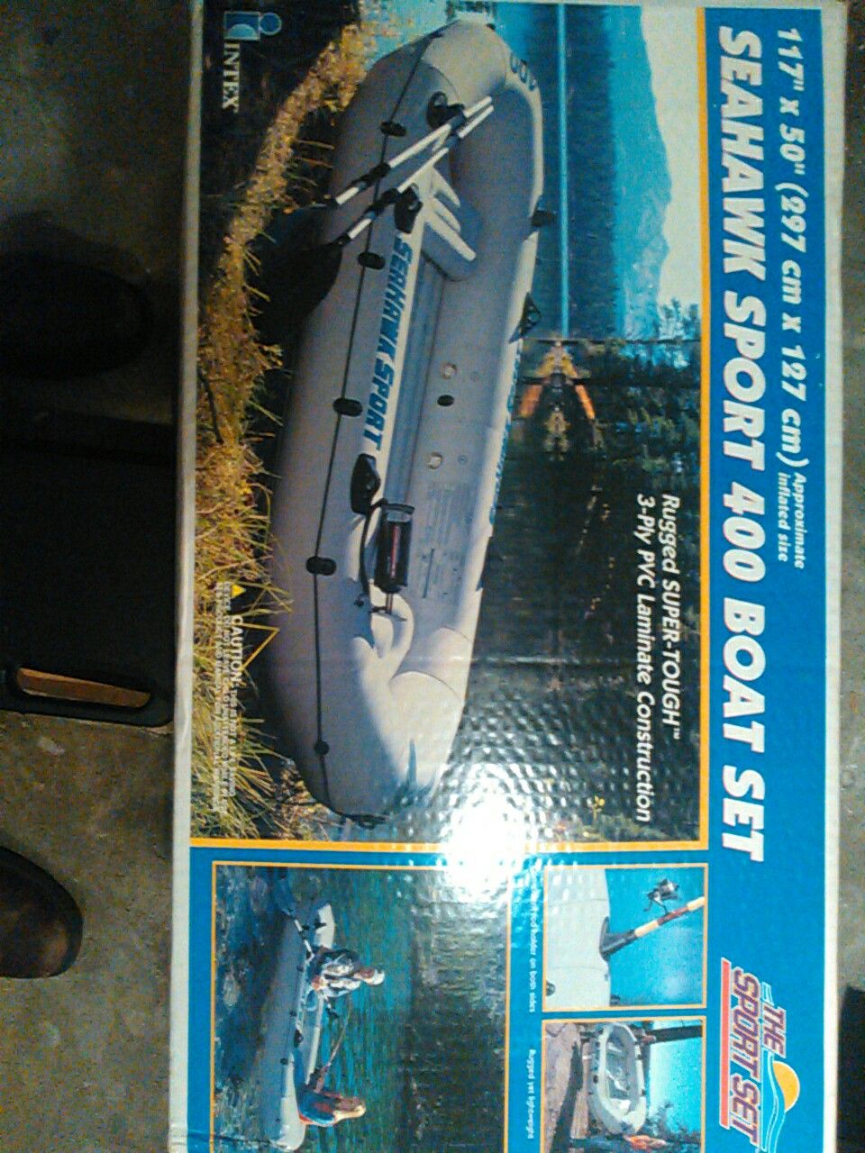 Intex Seahawk 400 Inflatable Boat Set (New In Box)