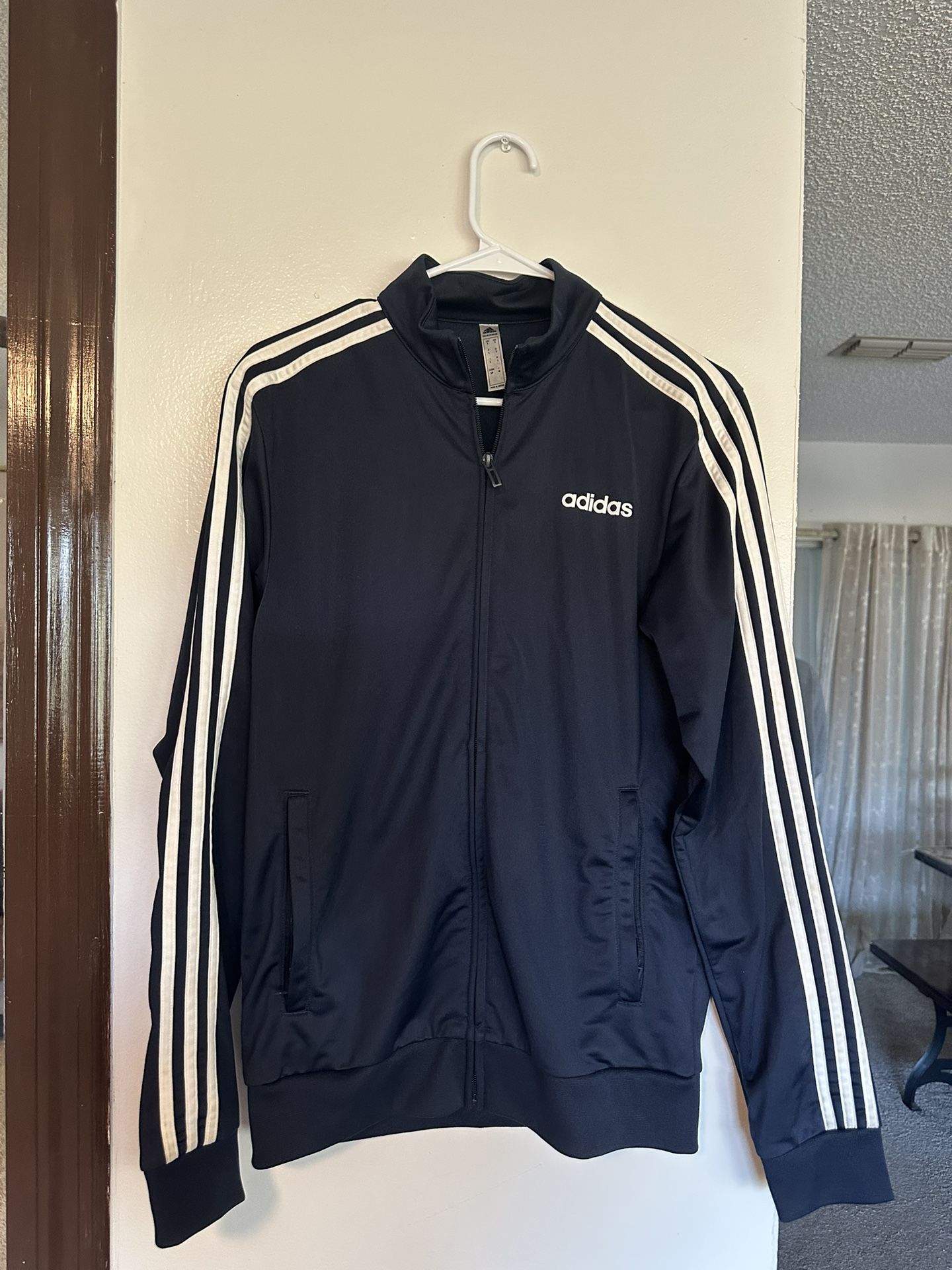 ADIDAS mens jacket navy blue size small