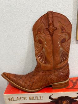 Black Bull Brown Cognac Crocodile Skin
