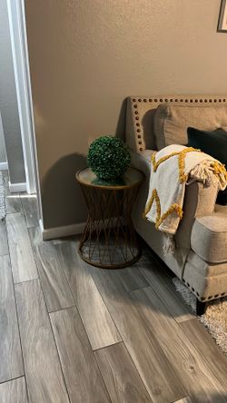Mirror top side table