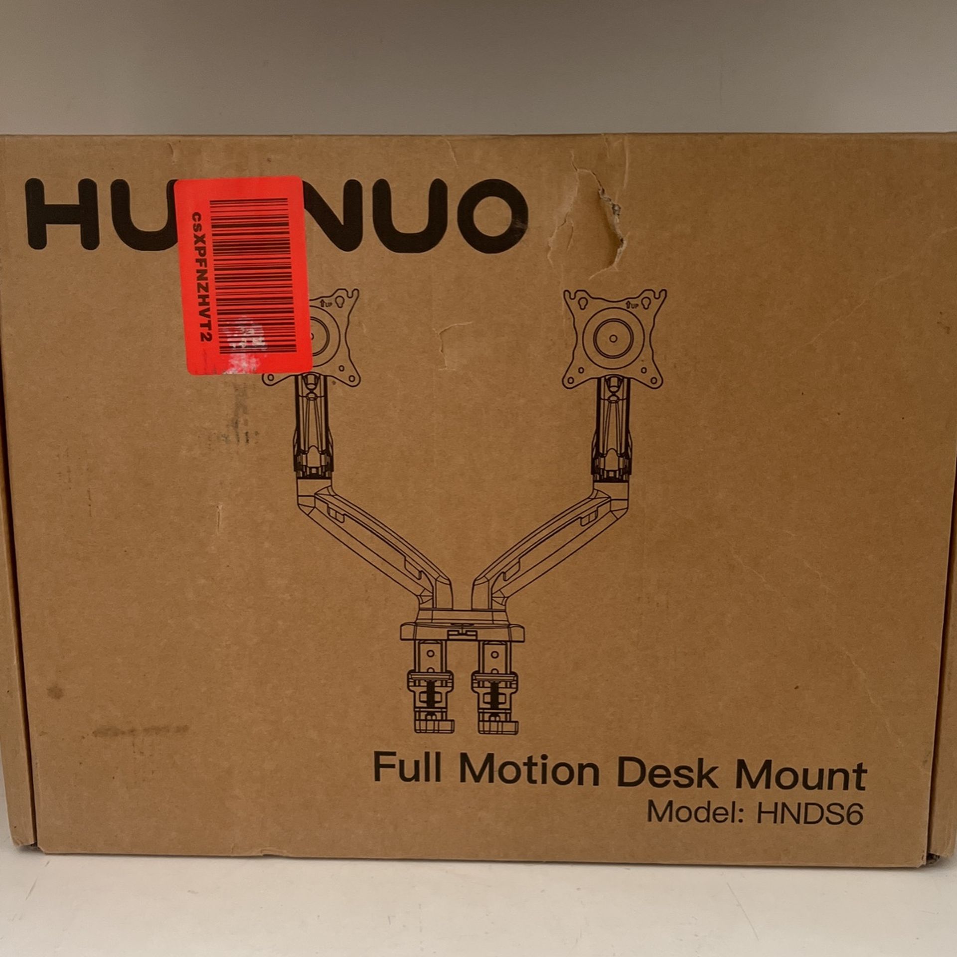 HUANUO Dual Monitor Stand - Adjustable Spring Monitor Desk Mount Swivel