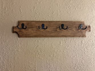 wooden wall hook rack
