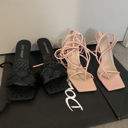 Brand New Heels - Mule Heel And Wrap Heel 