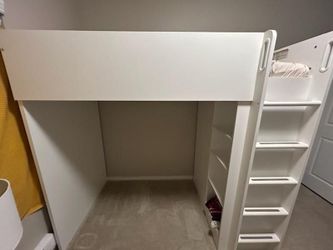 White loft bed (IKEA)