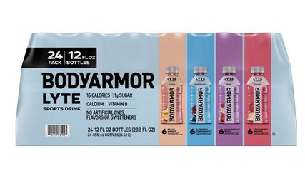 BODYARMOR LYTE Sports Drink Variety Pack Bottles, 12 fl. oz., 24 pk.
