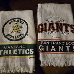 OAKLAND A'S and SAN FRANCISCO GIANTS TOWELS *NEW* 
