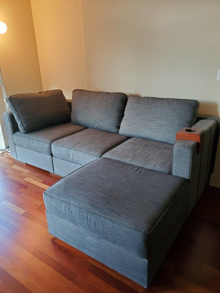 Lovesac Sectional (Sactional), 4 seats + 5 sides + 1 deep side, covers included