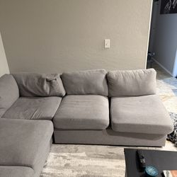 Sofa/Chaise and Coffee Table 