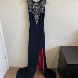 Navy Blue Elegant Dress