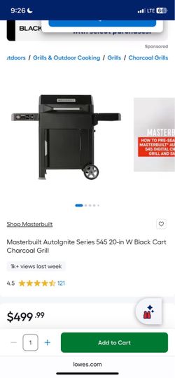 Masterbuilt autoignite series 545. Digital charcoal grill and smoker