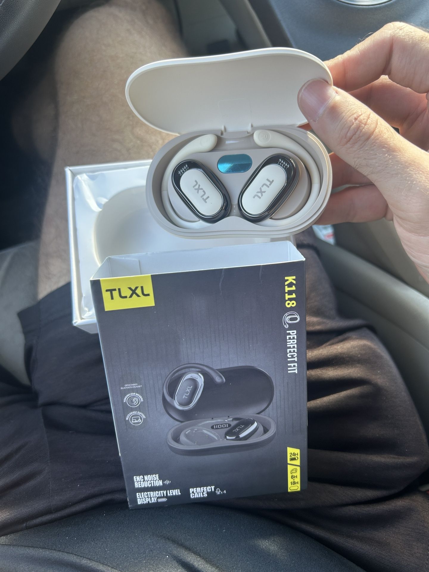 TLXL K118 Language Translation Earbuds with noise reduction and open ear stereo