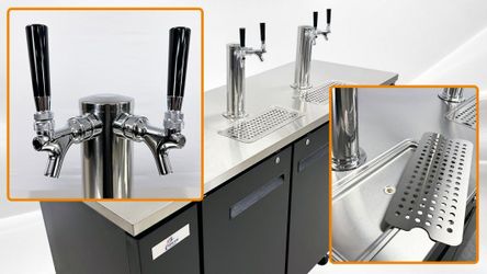 NSF 72 ins Depth Kegerator Beer dispenser 4 tap UUD-24-72