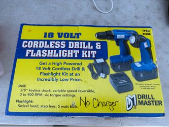 Drill Master 18v Drill & Flashlight
