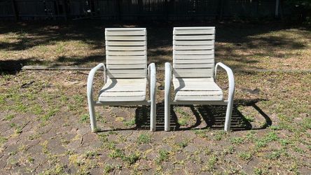 Two pool chairs