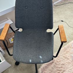 Gray And Wood Office Chair