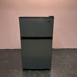 Two Door Mini Fridge with Freezer, Stainless Steel, E-Star