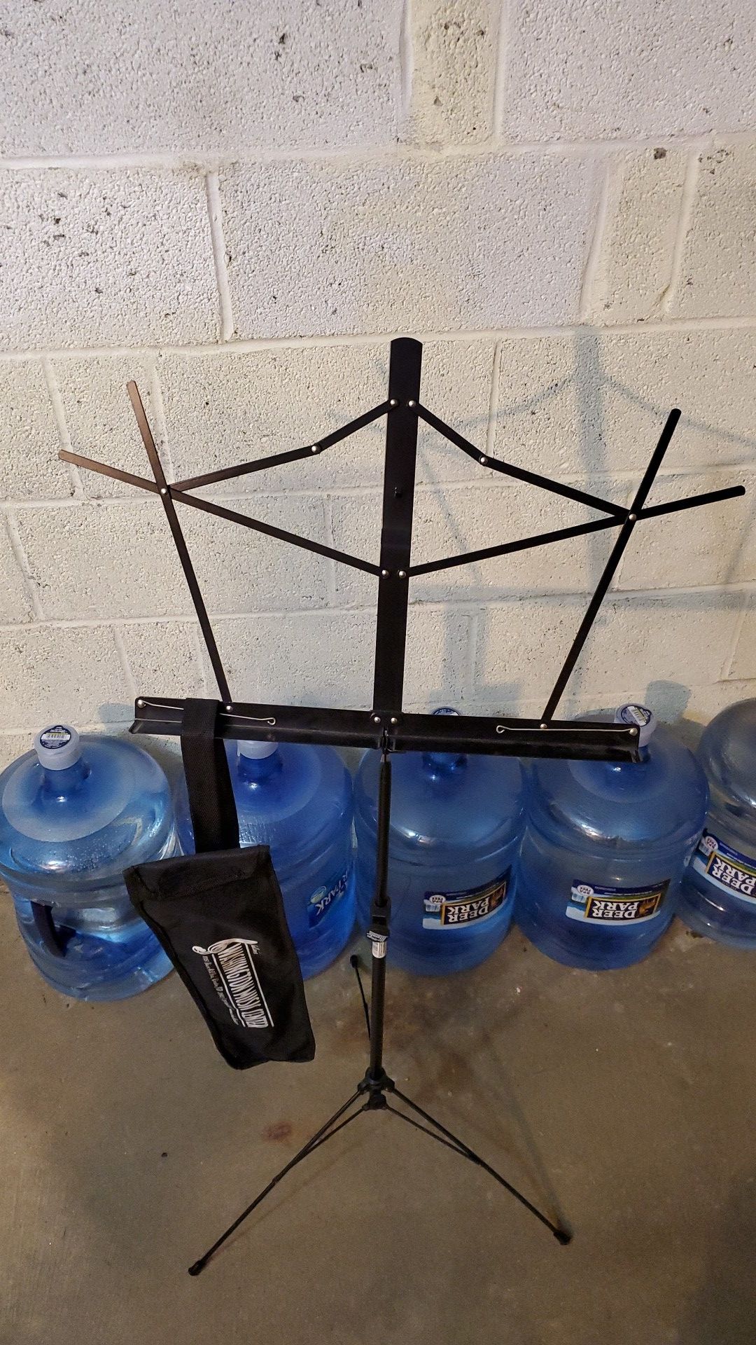 On stage music stand