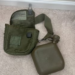 US Army 2 Quart Canteen, Cover And Strap.