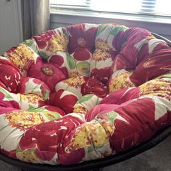 Papasan Chair (Floral Cushion)
