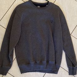Izod Charcoal Grey Crew Neck Sweatshirt - Medium 