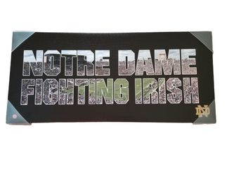 Notre Dame Fighting Irish NCAA Wall Art Canvas 12"x26"