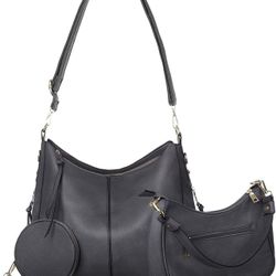 3 in 1 handbags for women Large Shoulder Bag Ladies Crossbody Bag 3pcs