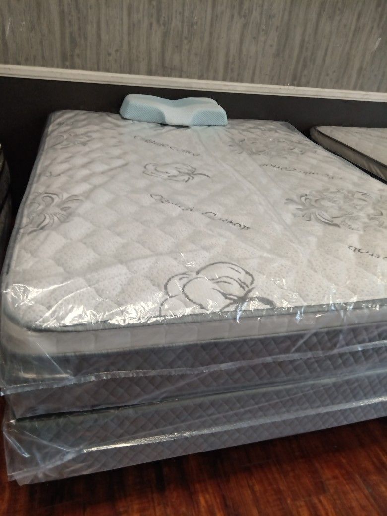 💥💯💥💯 $199 Queen Pillow Top Mattress And Box Spring $199 💥💯💥💯