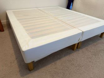 IKEA King Bed Set: HAUGSVÄR Mattress & ESPEVÄR Base - Great Condition!