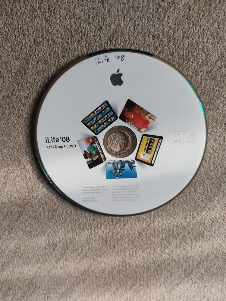 iLife '08 CPU Drop In DVD For Sale 