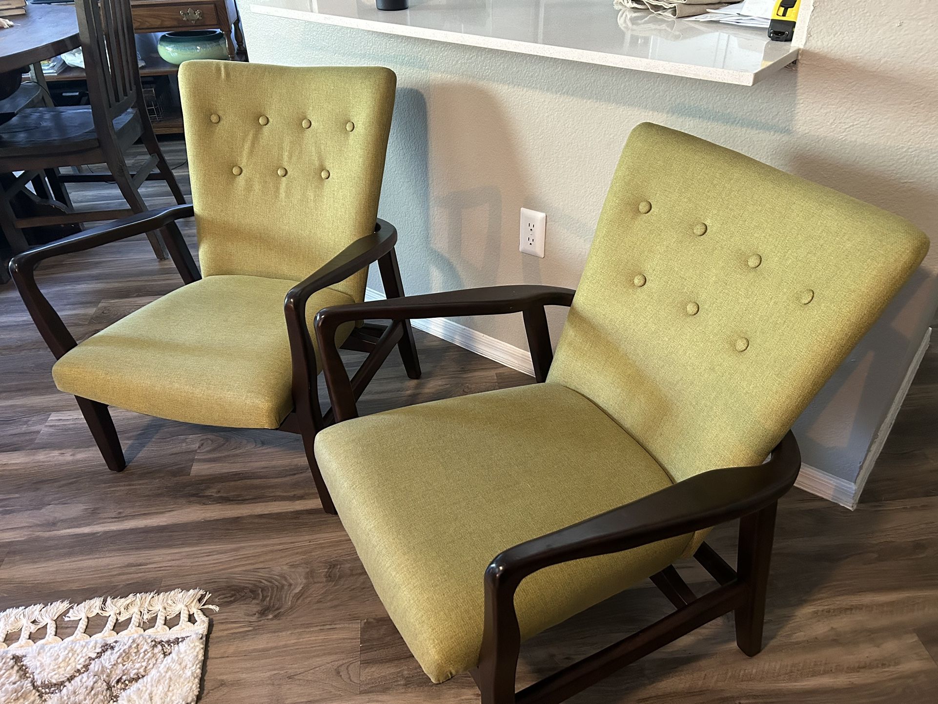 2 Sling Back Accent Chairs