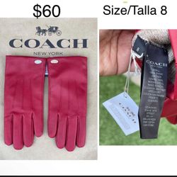 Coach gloves, New, Prices in Pics/Guantes Nuevos, precios en las fotos