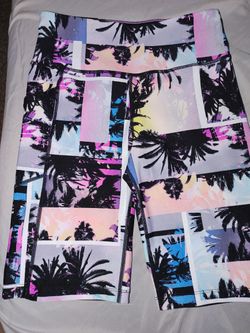 Calvin Klein Women's Performance High Waist 9" Bike Shorts With Pocket Magic Hour Sakura Small