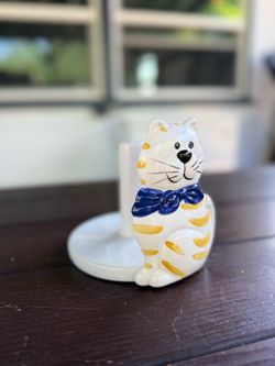 Ceramic Cat Paper Towel Holder