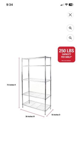 5-tier Chrome heavy duty shelf