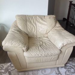 Italian Leather Sofa Chair