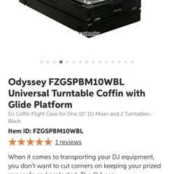 Black Odyssey Dj Coffin With Shelf