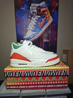 AIR JORDAN 3 RETRO EL VUELO_SUMMIT/GOLD-PINE GREEN IO1752-100-SIZE 12