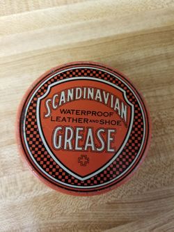Vintage Scandinavian Waterproof Leather and Shoe Grease Tin
