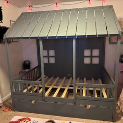 Full Over Twin Trundle Bed Frame