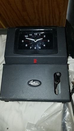 Lathem card stamp time clock works great