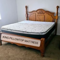 NEW KING-SIZE PILLOW TOP MATTRESS & BOX SPRING