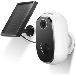 Wireless Outdoor Security Camera, WiFi Solar and Rechargeable Battery Indoor Home Security Camera, Alexa/Google Home, 1080P, Night Vision, 2-Way Audio