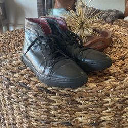 Black Leather Carlo Ronaldi Shoes