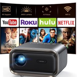 Projector with WiFi and Bluetooth, Brand New