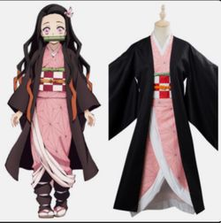 Kids  Nezuko Kamado Demon Slayer Cosplay Costume