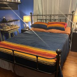 Iron Queen Bed Frame W Mattress Set